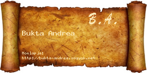 Bukta Andrea névjegykártya